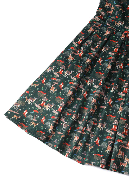 Amanda Green Woodland Fox & Deer Dress