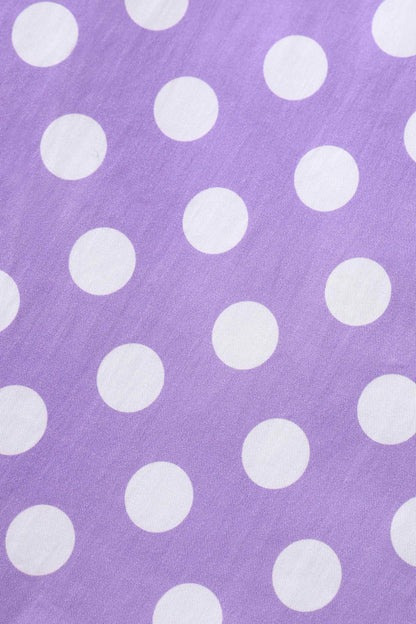 Mabel Lilac Polka Dot Midi Shirt Dress