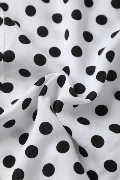 Margaret Polka Dot Long Sleeved Blouse In White