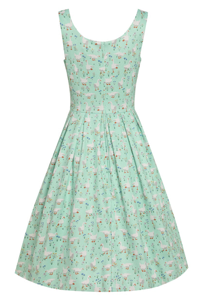 Amanda Mint Green Duck Swing Dress