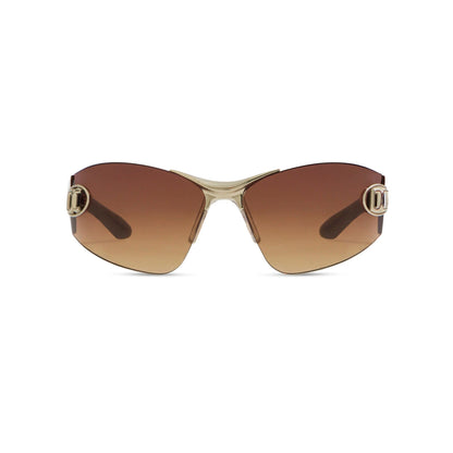 Signature Frameless Sunglasses Tan