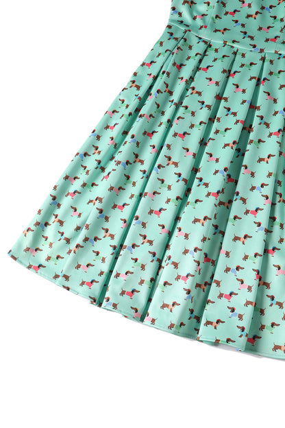 Amanda Picasso Sausage Dog Flared Dress