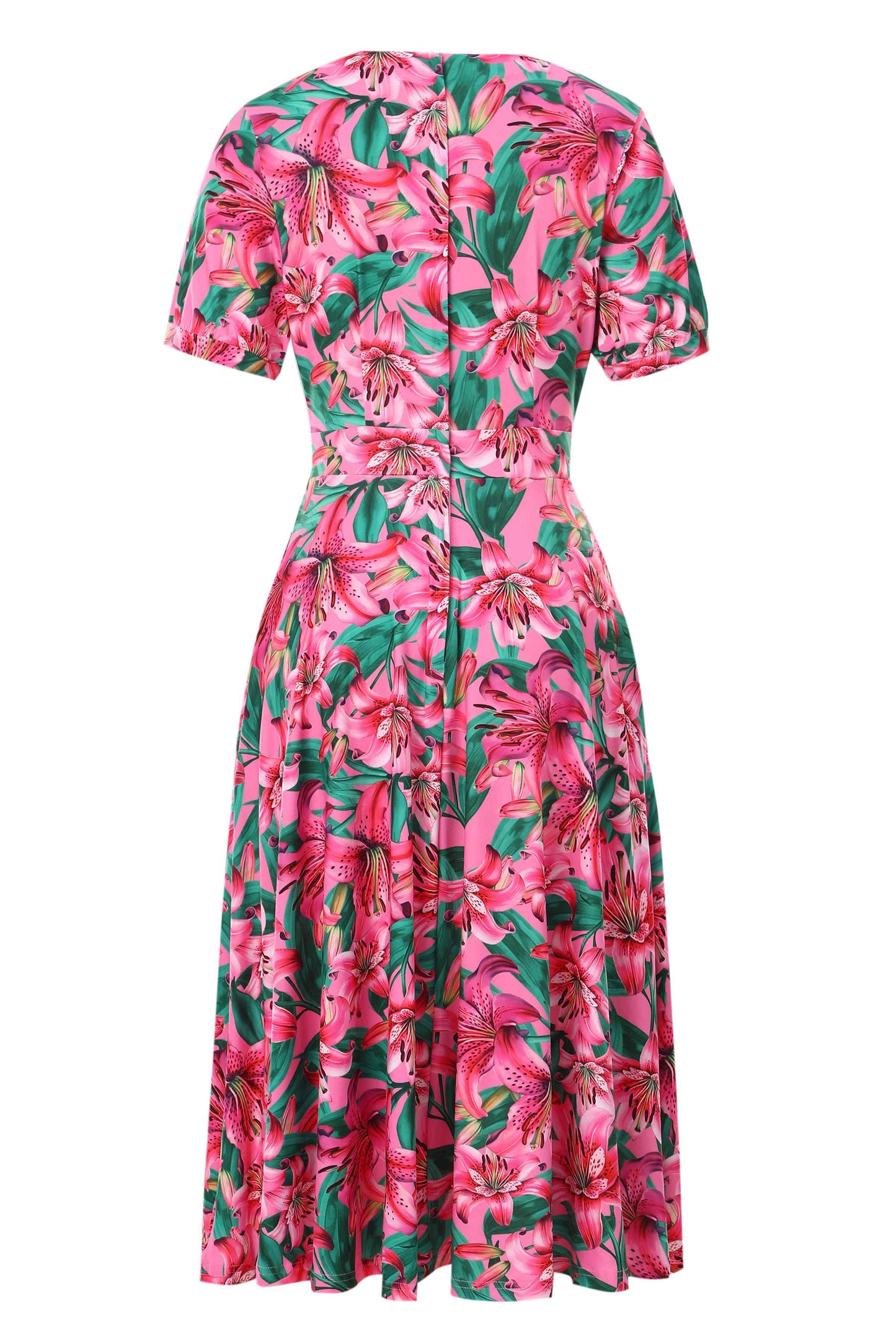 Julia Pink Lily Midi Dress