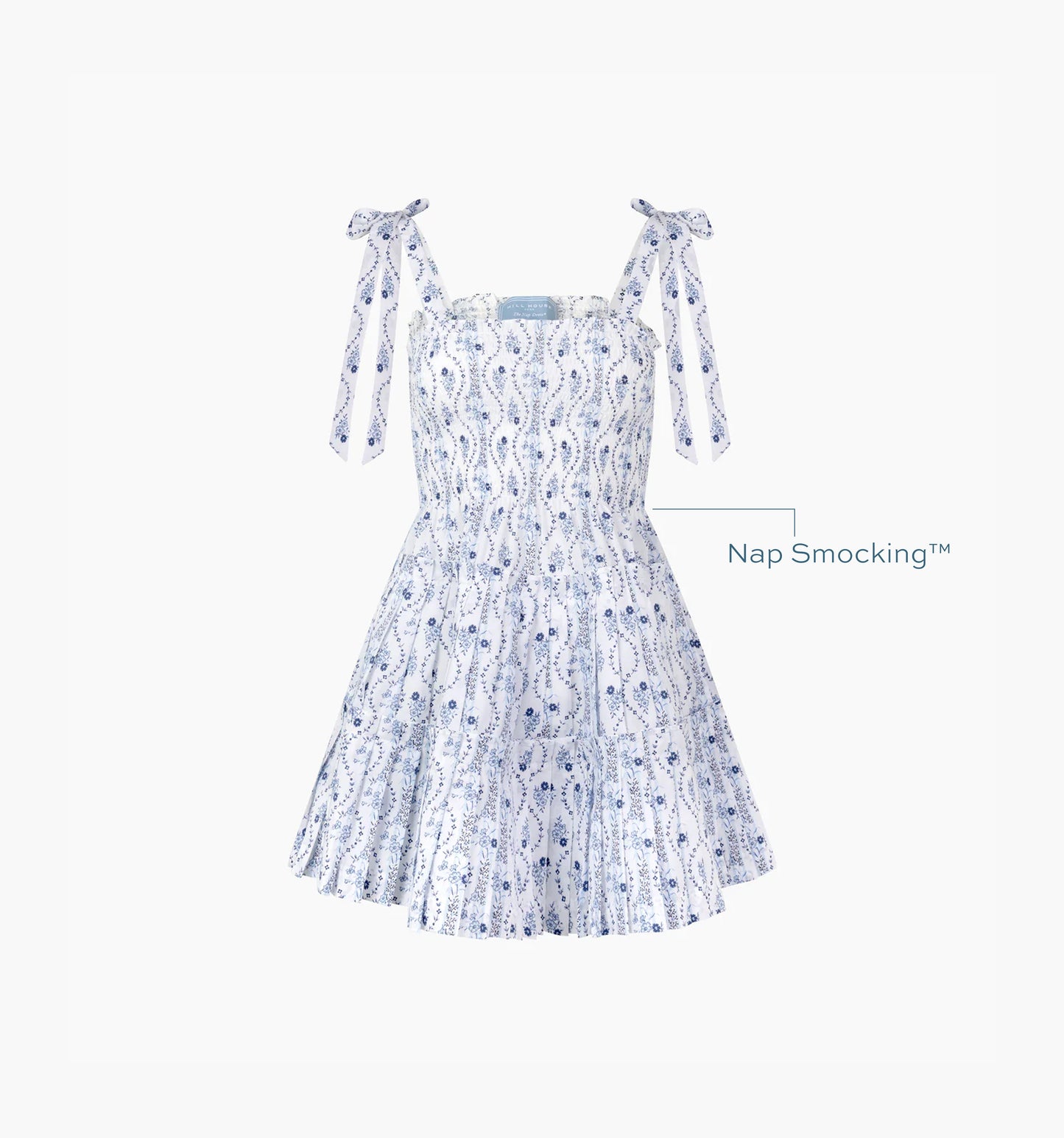The Ribbon Charlotte Nap Dress - Blue Vine Stripe
