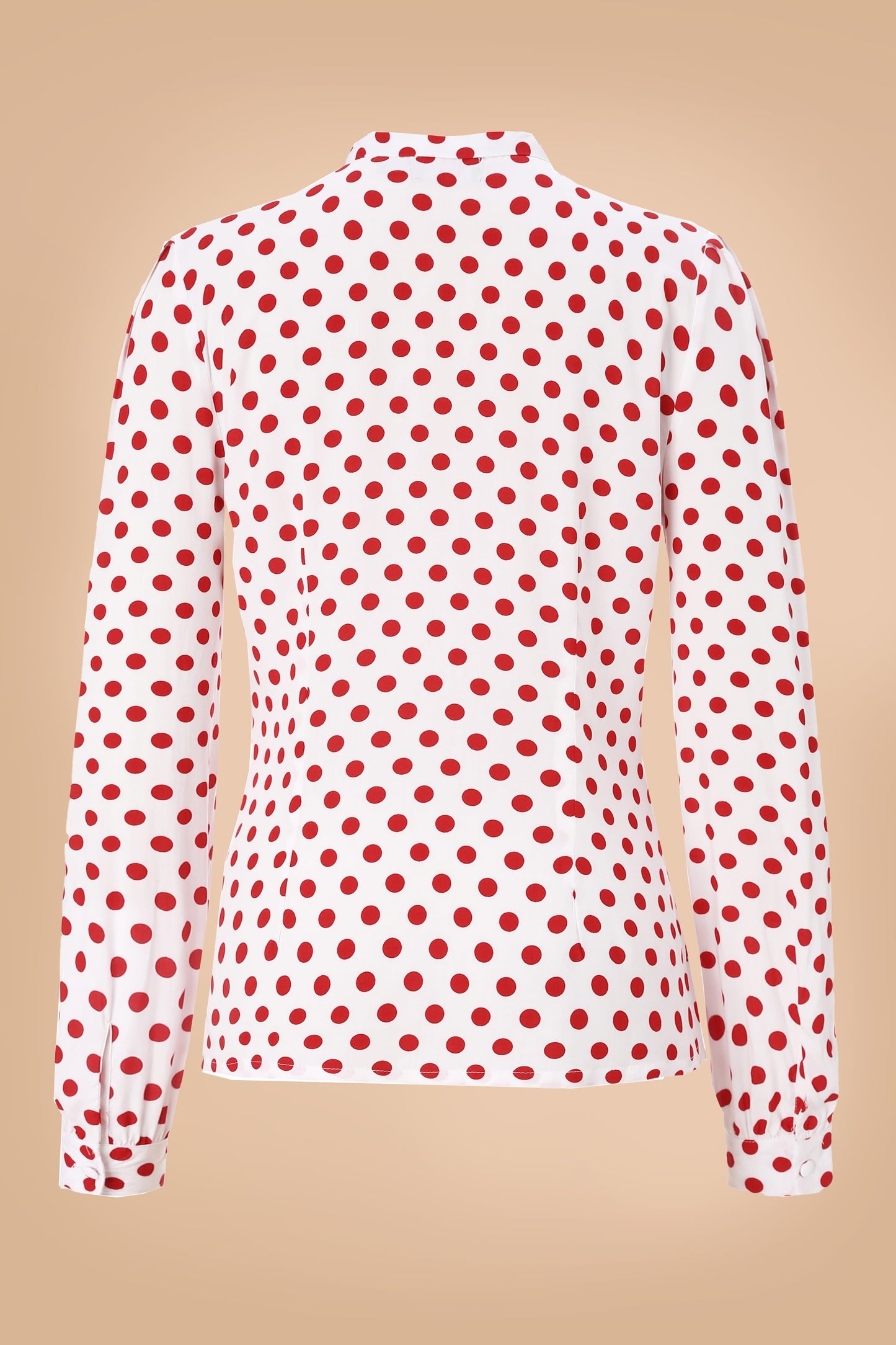 Margaret Red Polka Dot Long Sleeved Blouse