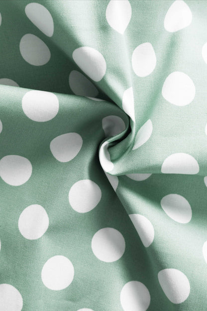 Ophelia Sage Polka Dot Midi Dress