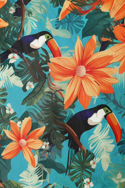 Daisy Tiki Toucan Halter Dress