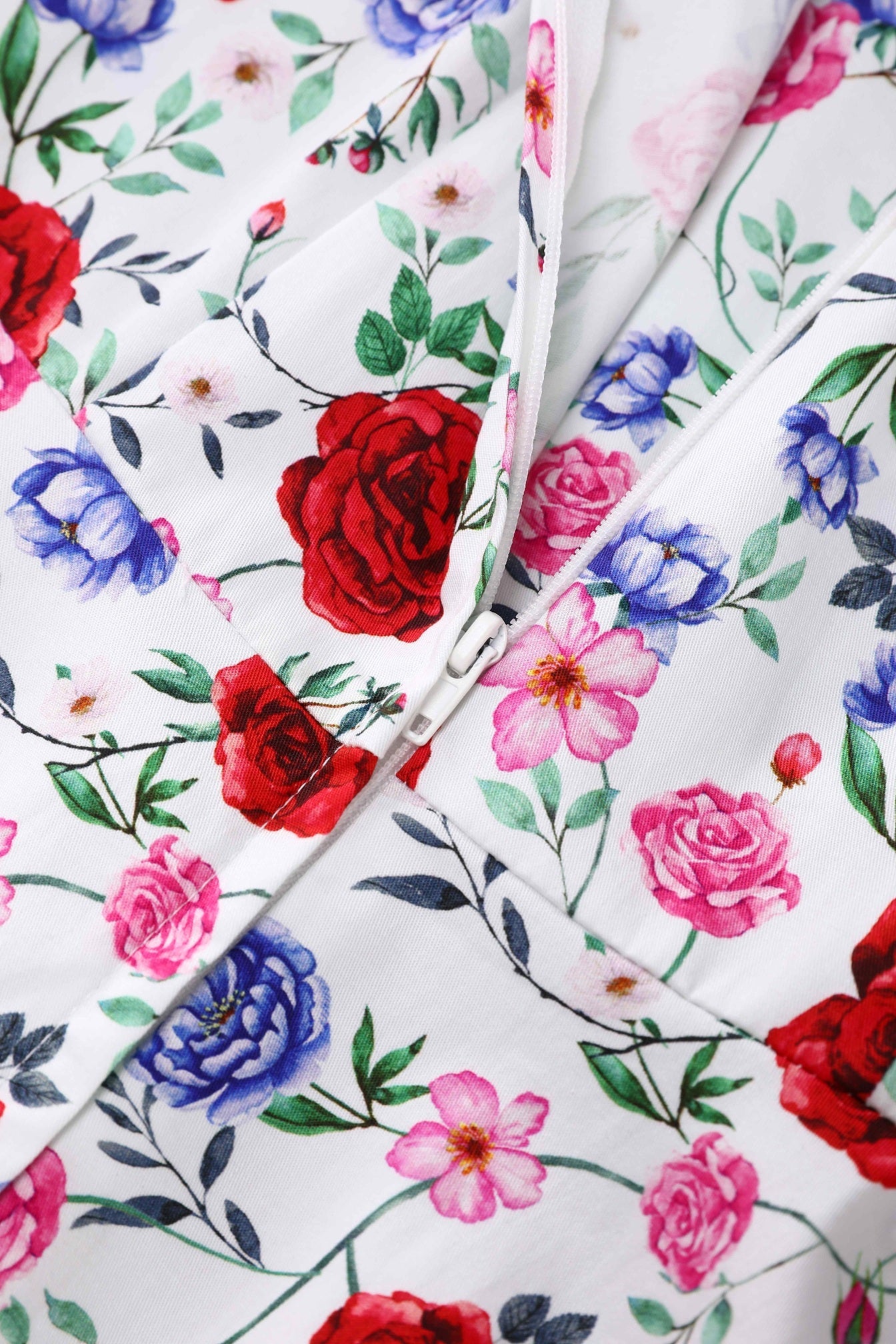 Daisy White Rose Halter Dress
