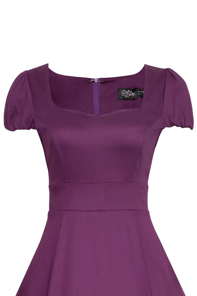 Claudia Purple Swing Dress