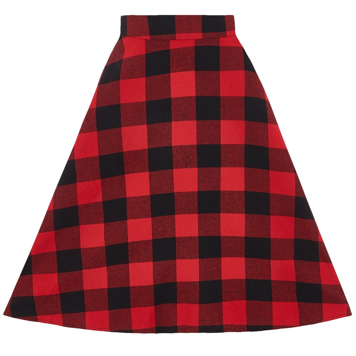 Joyce Rockabilly Red Tartan Swing Skirt