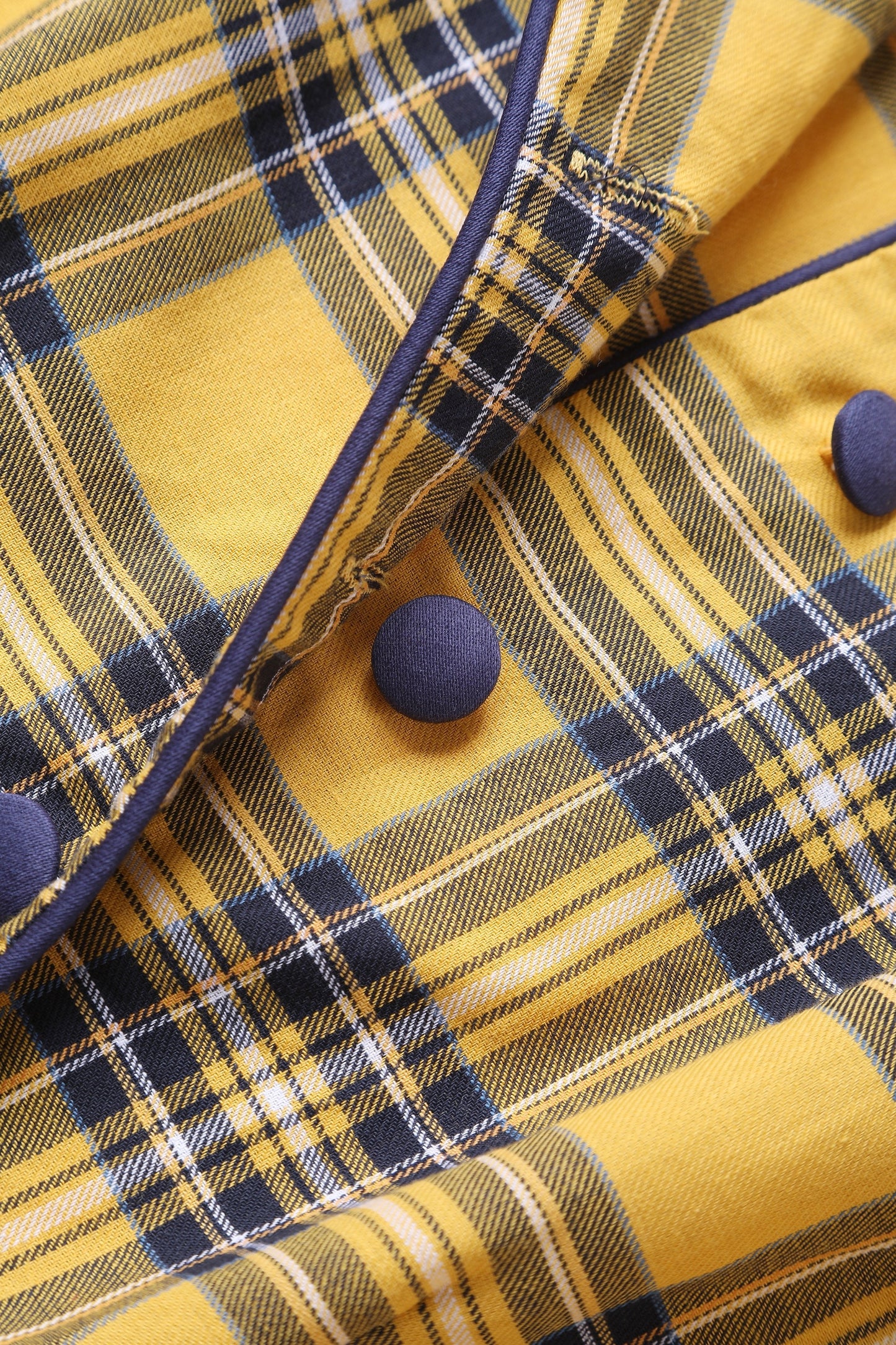 Penelope Yellow Tartan Shirt Dress